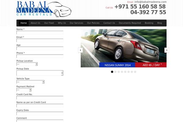 car-hire theme websites examples