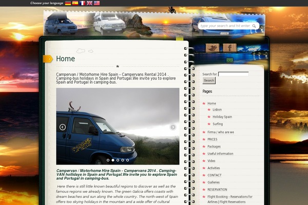 rental-campingvan-spain.com site used Ingles