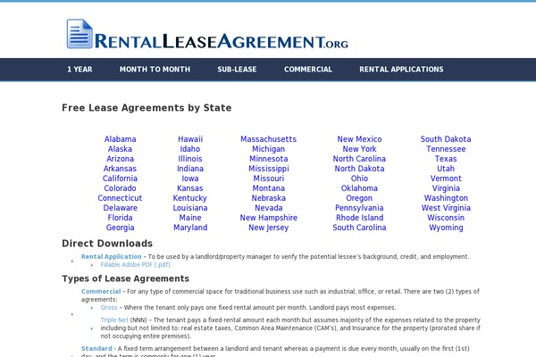 rentalleaseagreement.org site used Sam Download