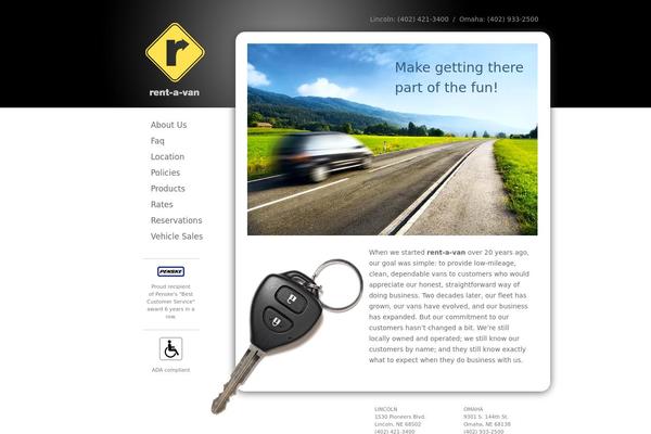 rentavanlincoln.com site used Rentavan-theme