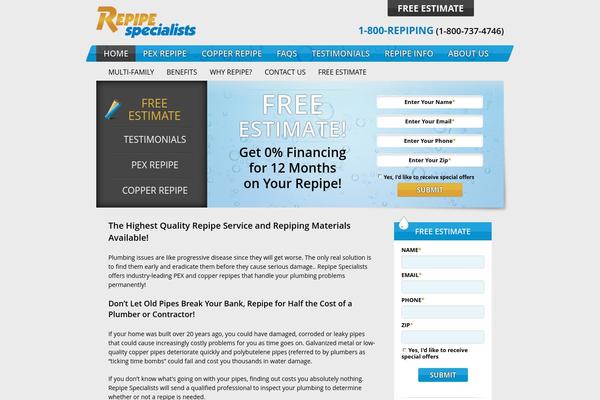 WordPress website example screenshot