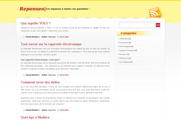 reponseo.fr site used Theme-reponseo