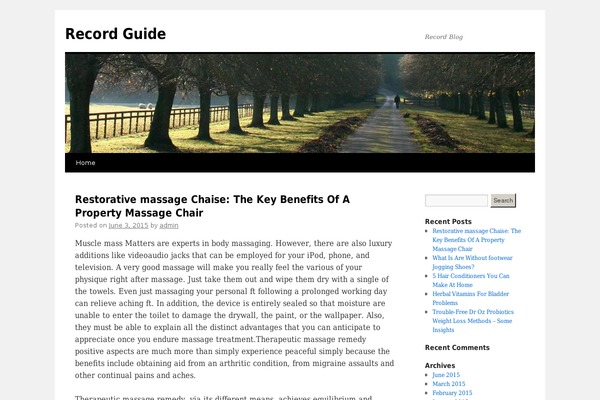 Twenty Ten theme site design template sample