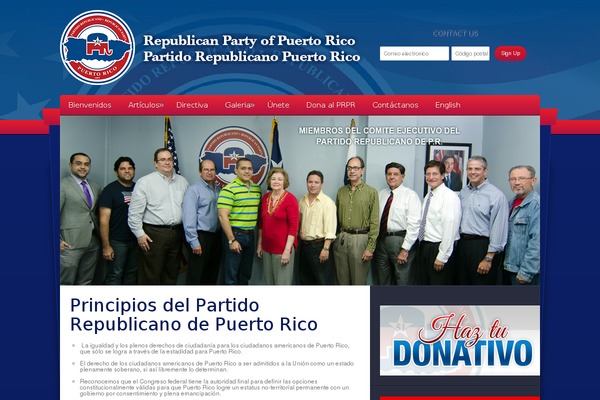 republicanpartyofpuertorico.gop site used Victory