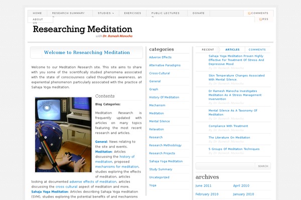 researchingmeditation.org site used Typographywp
