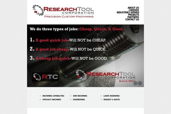 researchtoolcorp.com site used Theme1154