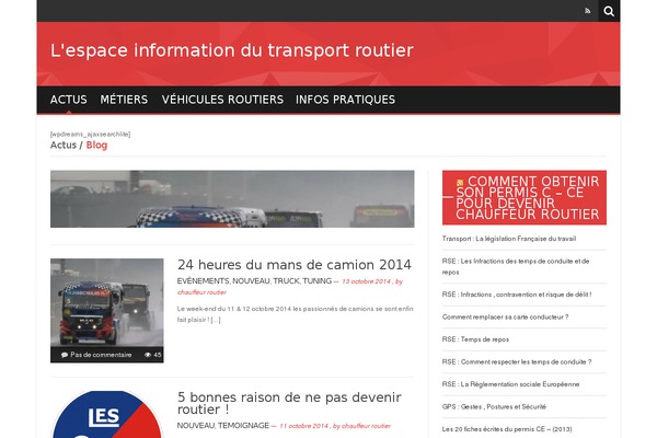 reseau-transport-routier.com site used Newmix-1.0.0