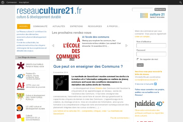 reseauculture21.fr site used Ideo-v1-13