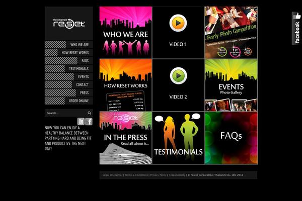 Reset theme site design template sample