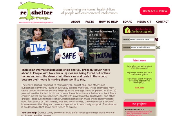 reshelter.org site used Quickrise