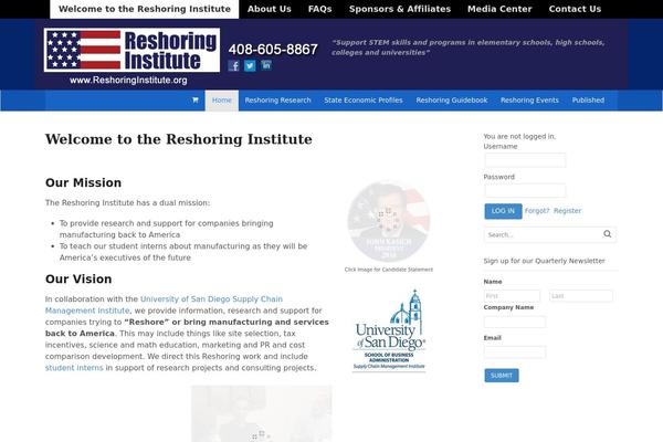 reshoringinstitute.org site used Reshoring-instutute