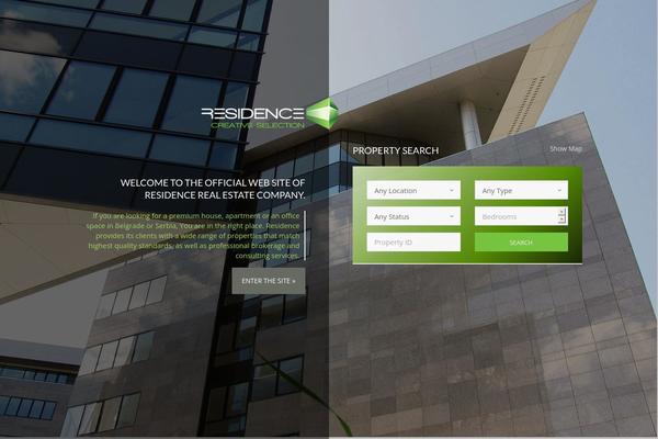 Residence theme site design template sample