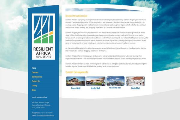 resilientafrica.com site used RT-Theme 15