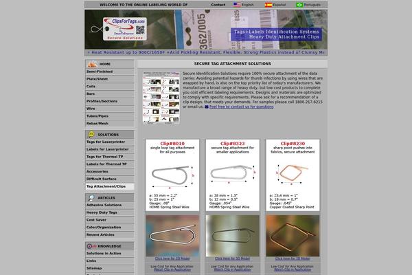 resistantlasertags.com site used Manufacturing