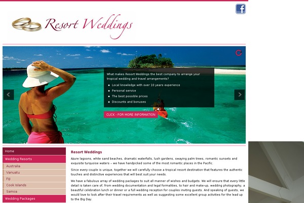 resortweddings.com.au site used Resortweddings