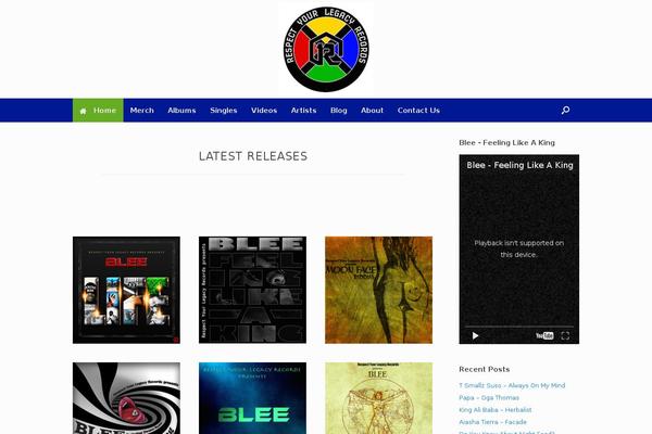 Vantage theme site design template sample