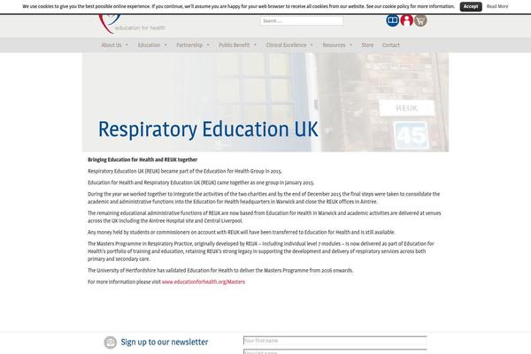 respiratoryeduk.com site used Efh