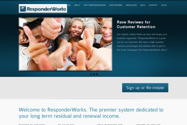 WordPress website example screenshot