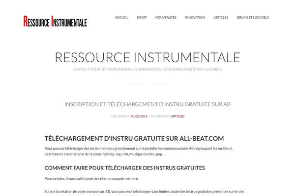 ressourceinstrumentale.com site used Doctype