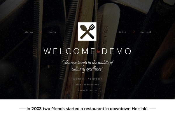 Demo theme site design template sample