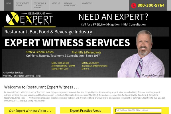 restaurantexpertwitness.com site used How