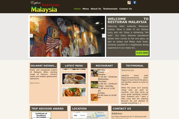 restoranmalaysia.com site used Restaurant-theme