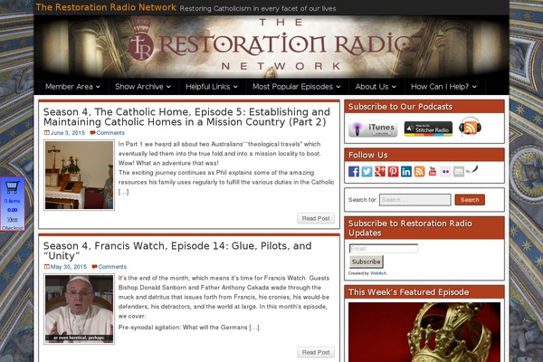 restorationradionetwork.org site used Agnar-child