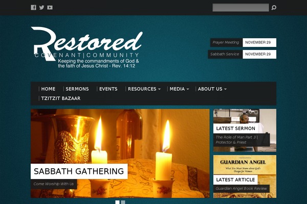 Resurrect theme site design template sample