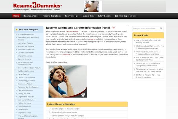 resume4dummies.com site used Resume4dummies