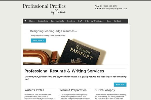 resumepassport.com site used RP
