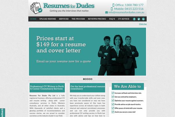 Resume theme site design template sample