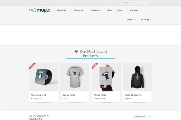 Mugen theme site design template sample