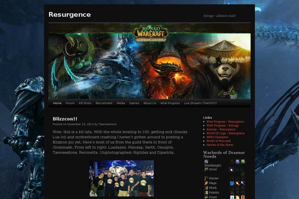 Site using World-of-warcraft-armory-table plugin