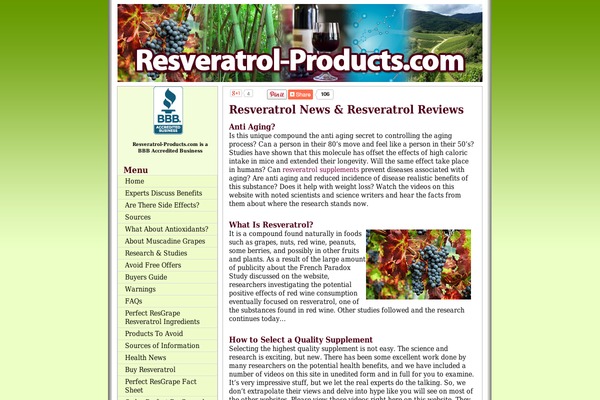 resveratrol-products.com site used Resveratrol