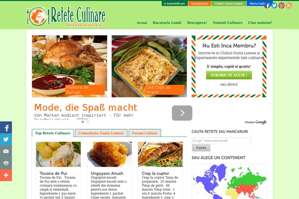 reteteculinare.com site used Food-theme