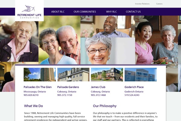 retirementlifecommunities.com site used Corporate-template