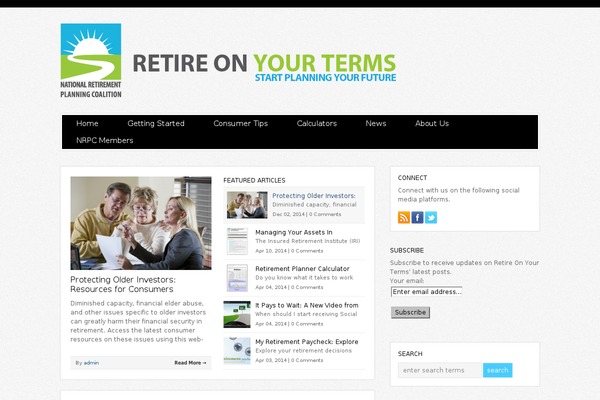 retireonyourterms.org site used WP-Bold v.1.09