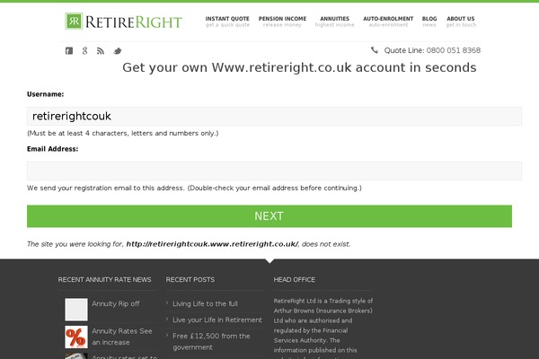 retireright.co.uk site used Retireright2014