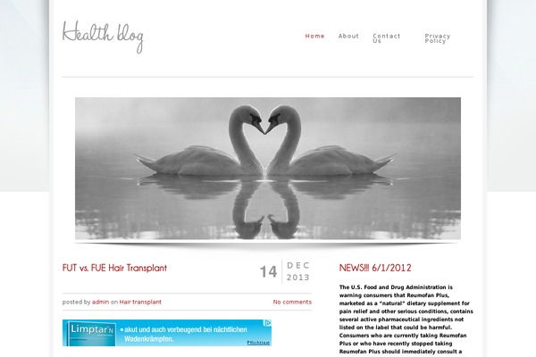 Healthdaily theme site design template sample