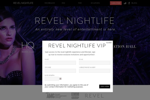 Revel theme site design template sample