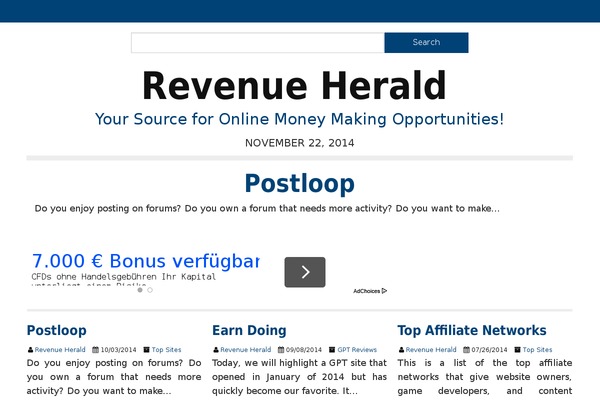revenueherald.com site used Matina News