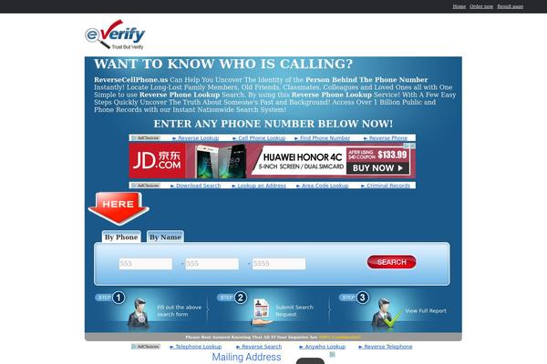 reversecellphone.us site used Everify_wp_theme