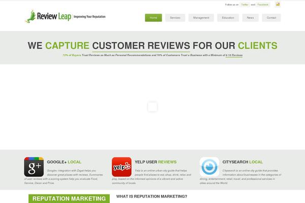 Review theme site design template sample