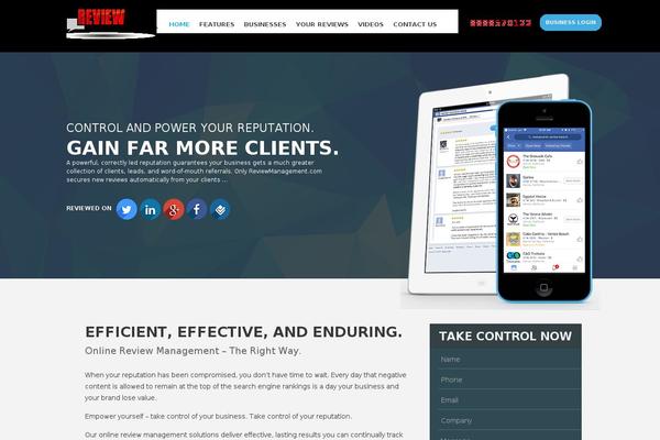 Review theme site design template sample