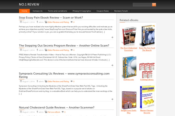 reviewno1.com site used Black with Orange