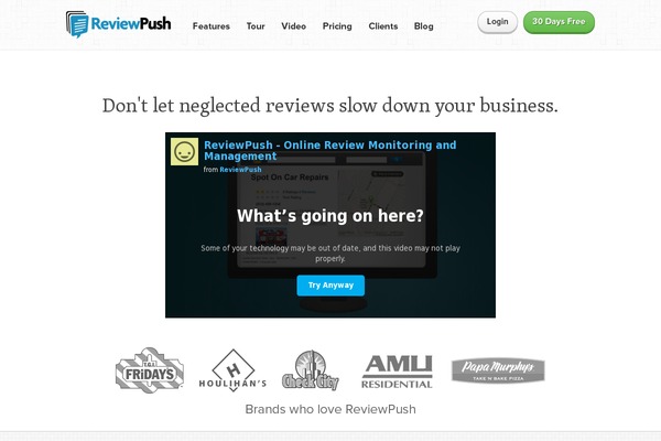 reviewpush.com site used Reviewpush