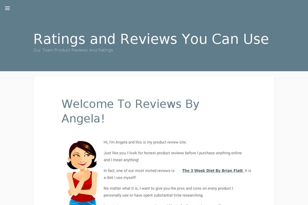 reviewsbyangela.com site used Materialist