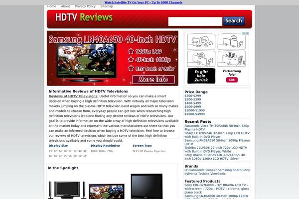 reviewsofhdtvtelevisions.com site used Reviewmagazine
