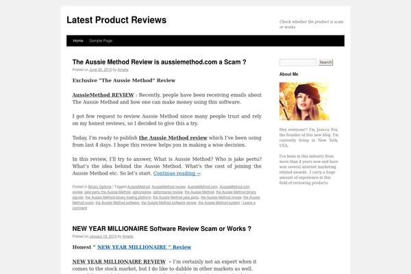 Twenty Ten theme site design template sample