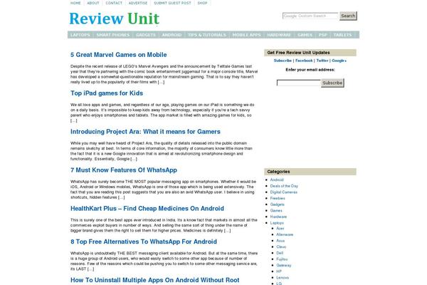 reviewunit.com site used Wp_magazine